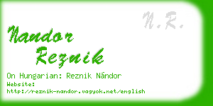 nandor reznik business card